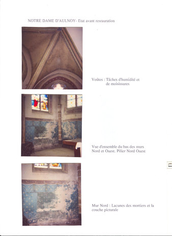 Restauration du choeur de l'Eglise d'Aulnoy Restauration du choeur de l'Eglise d'Aulnoy