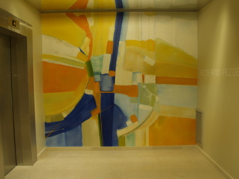 Jaune : toile marouflée, 3 x 3m Jaune : toile marouflée, 3 x 3m